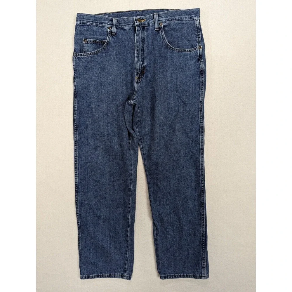 Wrangler Mens Jeans Size 36 x 30 Cotton Blue